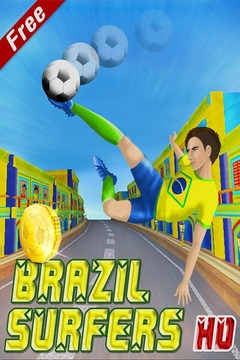 Brazil Surfers : soccer runner游戏截图1