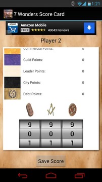 7 Wonders Score Card游戏截图2