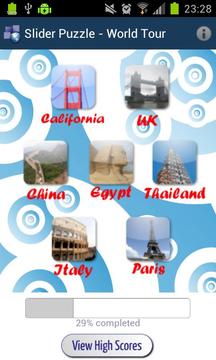 Slider Puzzle - World Tour游戏截图1