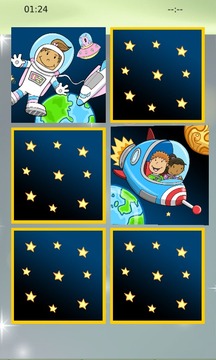 Astronaut Boy Memory Puzzle游戏截图4