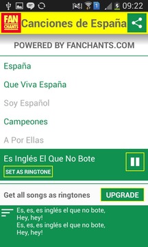 España - Canciones del Mundial游戏截图4