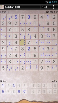 Sudoku 10,000 Trial游戏截图2