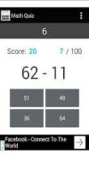 Math Quiz - fun game with Mathematics游戏截图3