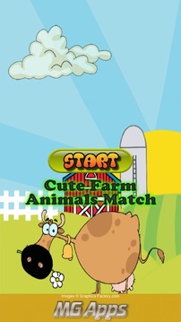 Cute Farm Animals Match游戏截图1