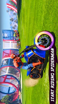 Ultimate Superhero Motobike Stunts Racing 2018游戏截图4