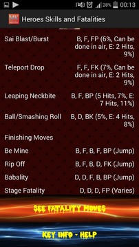 Moves for Mortal Kombat游戏截图2