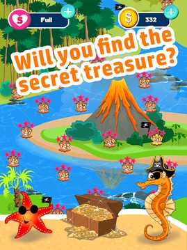 Pirate Seahorse match 3 - find the treasure游戏截图3