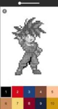 GOKU Pixel Art Games - Coloring By Number游戏截图3