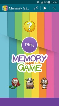 Characters, Memory Game(Pairs)游戏截图1