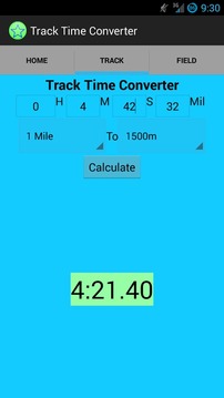 Track and Field Time Converter游戏截图1