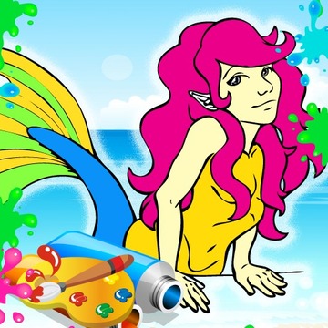 Mermaid Kids Coloring游戏截图2