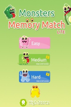 Monsters Memory Match Lite游戏截图1