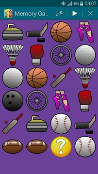 Sports 1, Memory Game (Pairs)游戏截图3