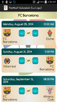 Football Schedule (Liga BBVA)游戏截图5