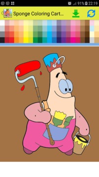 Sponge Coloring Cartoon Book游戏截图3