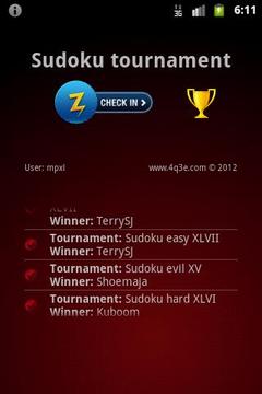 Sudoku Tournament游戏截图1