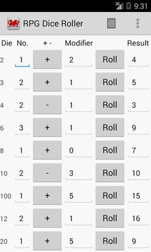 RPG Dice Roller游戏截图1