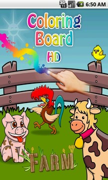 Coloring Board HD Farm Animals游戏截图1