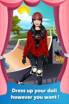 Skater Girl Dress Up Makeover游戏截图1