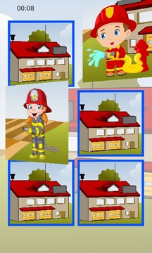 Fireman Samy Memory Puzzle游戏截图2