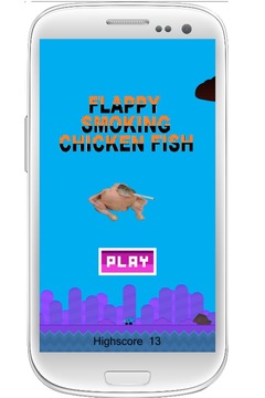 Flappy Smoking Chicken Fish游戏截图1