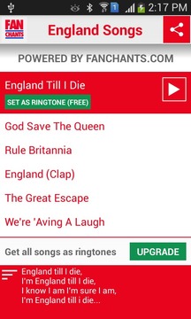 England World Cup Ringtones游戏截图1