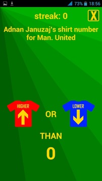 Higher or Lower: Football游戏截图2