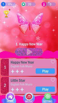 magic piano tiles pink butterfly游戏截图4
