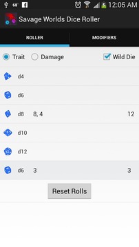 Savage Worlds Dice Roller游戏截图1