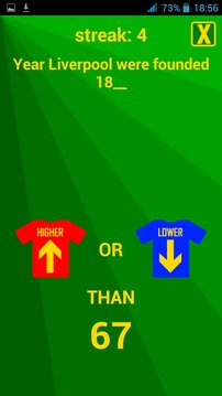 Higher or Lower: Football游戏截图3