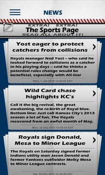 Baseball Pocket Sked - Royals游戏截图2