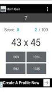 Math Quiz - fun game with Mathematics游戏截图2