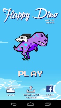 Flappy Dino and the sheeps游戏截图1