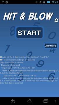 3 numbers puzzle(Hit and Blow)游戏截图1