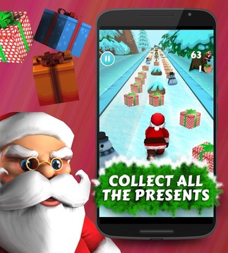Santa Runner 3D Christmas Dash游戏截图3