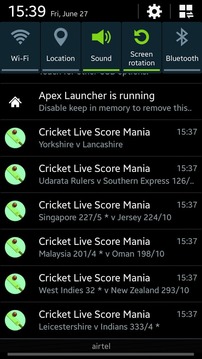 Cricket Live Score Mania游戏截图1