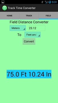 Track and Field Time Converter游戏截图2