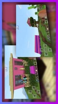 New Pink Treehouse. Map for MCPE游戏截图5