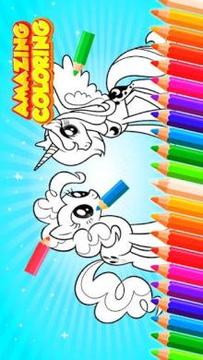 Coloring pony unicorn game游戏截图3