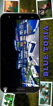 Blue Topia Amazing Map for MCPE游戏截图1