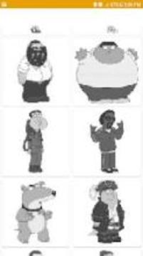 Color by Number family guy Pixel Art游戏截图4