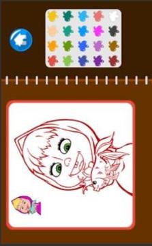 Coloring Book For Kids : Little Girl and Bear游戏截图4