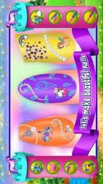 Unicorn Nail Art Salon Girls Games游戏截图3