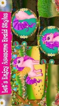 Fairy Unicorn Braided Hairstyle Salon游戏截图3