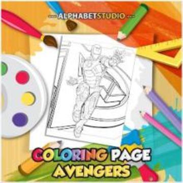 Coloring Page Of Avenger游戏截图2