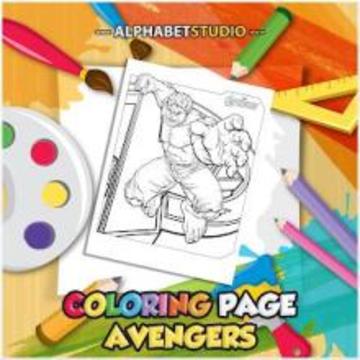 Coloring Page Of Avenger游戏截图5