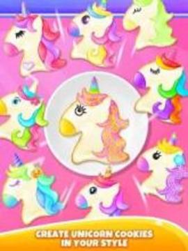 Unicorn Food - Sweet Rainbow Cookies Maker游戏截图2