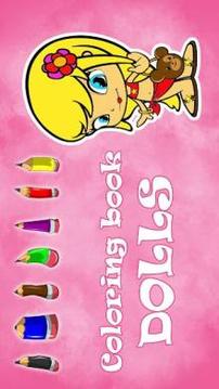 Dolls. Coloring book for girls游戏截图5