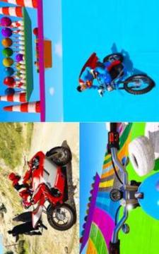 Superhero Downhill Tricky Bike Race Free游戏截图1