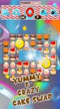 Crazy and Yummy Cake Swap游戏截图2